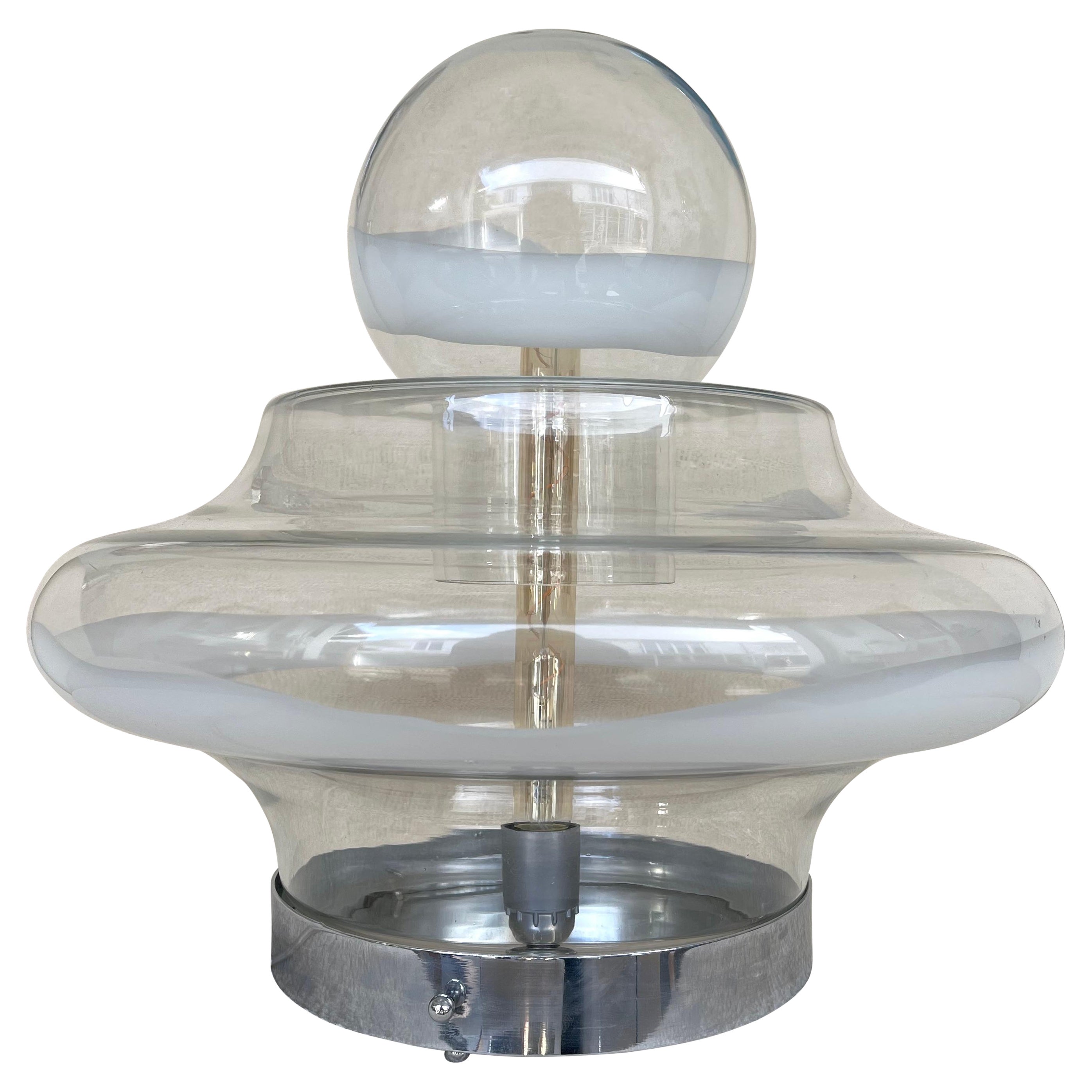 Lamp Murano Glass and Metal by Mazzega, Italy, 1970s