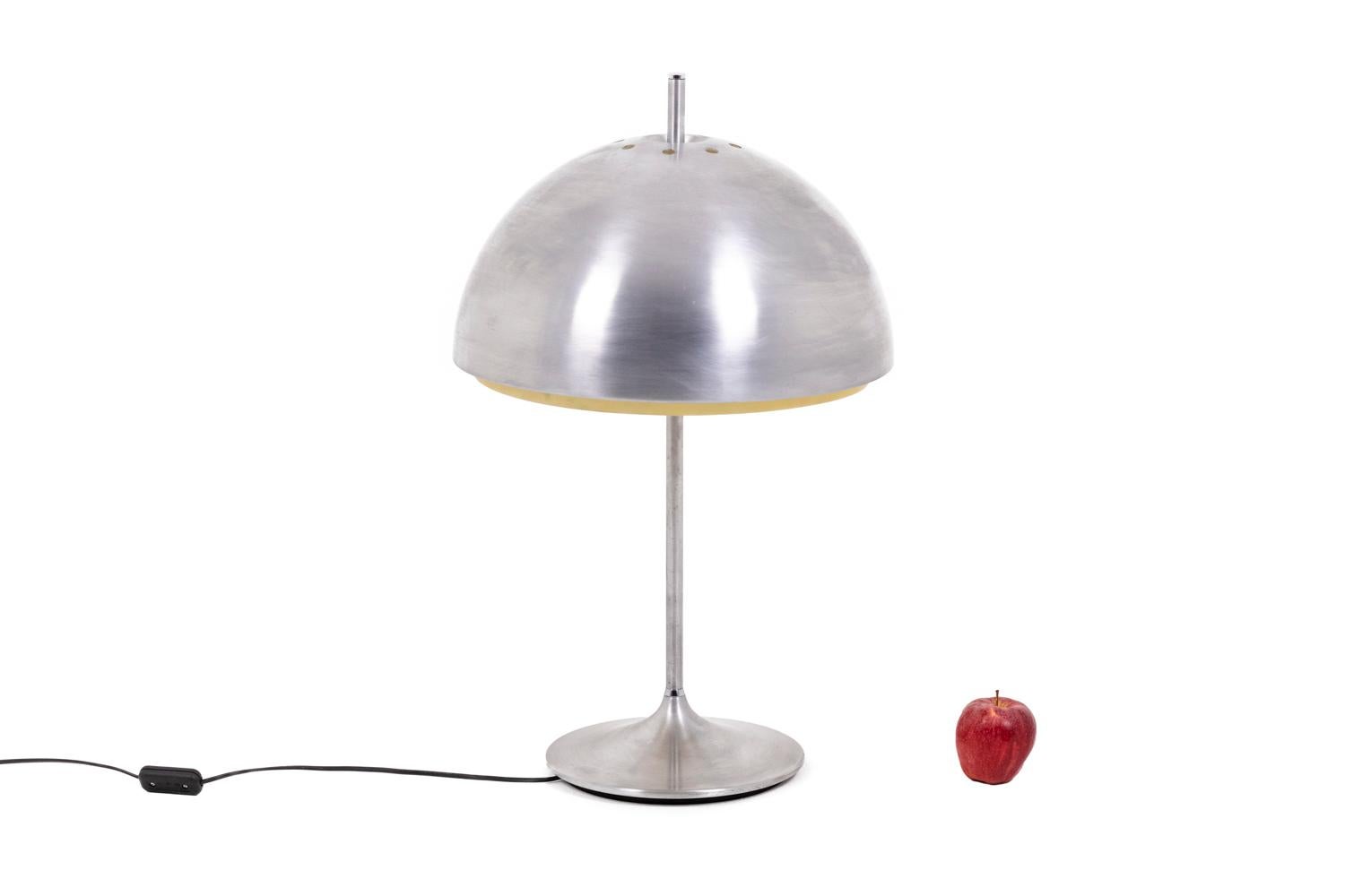 Lamp Mushromm in Brushed Steel, 1970s For Sale 2