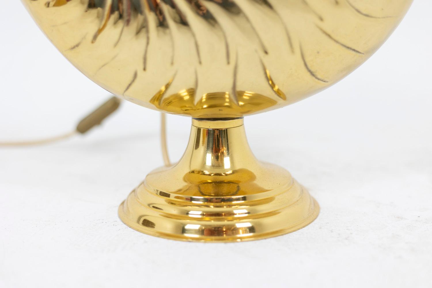 Late 20th Century Lamp Nautilus in Gilt Bronze, 1970s For Sale