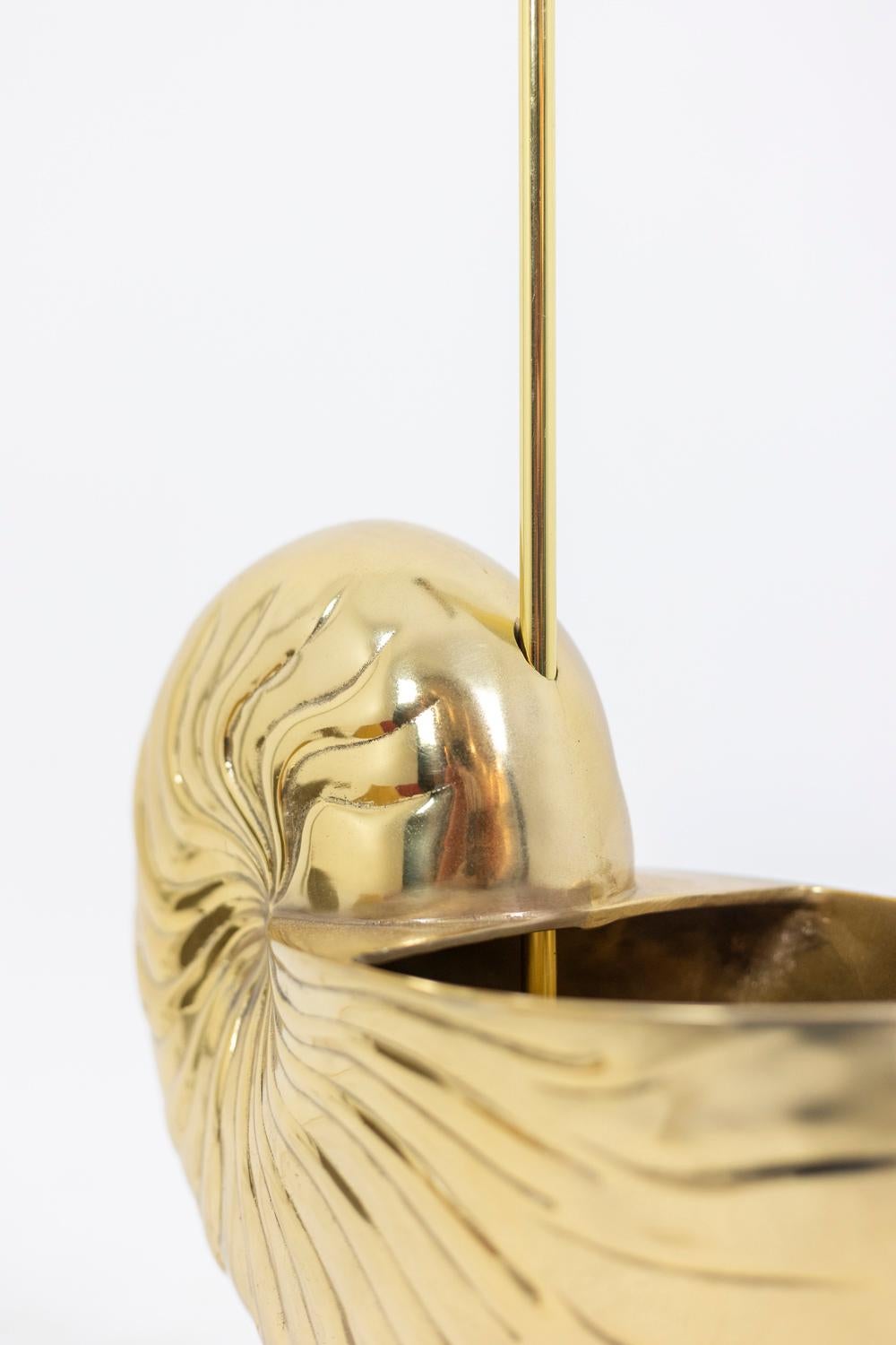 Lamp Nautilus in Gilt Bronze, 1970s For Sale 3