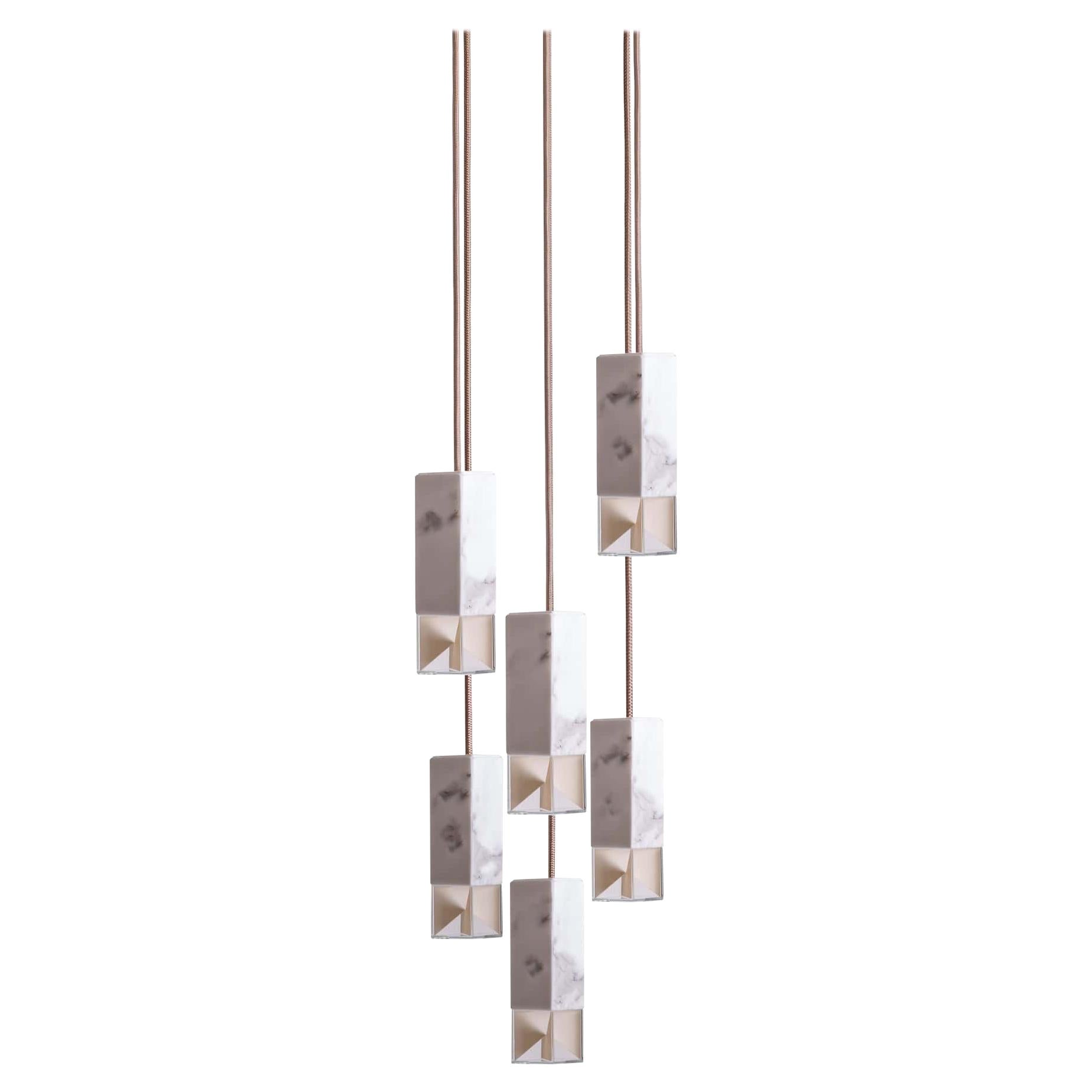 Lampe à 6 lumières en marbre Formaminima
