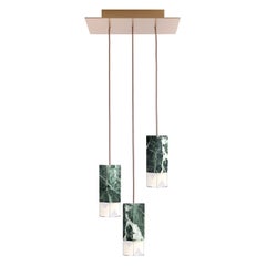 Lampe, ein grüner Trio-Kronleuchter von Formaminima