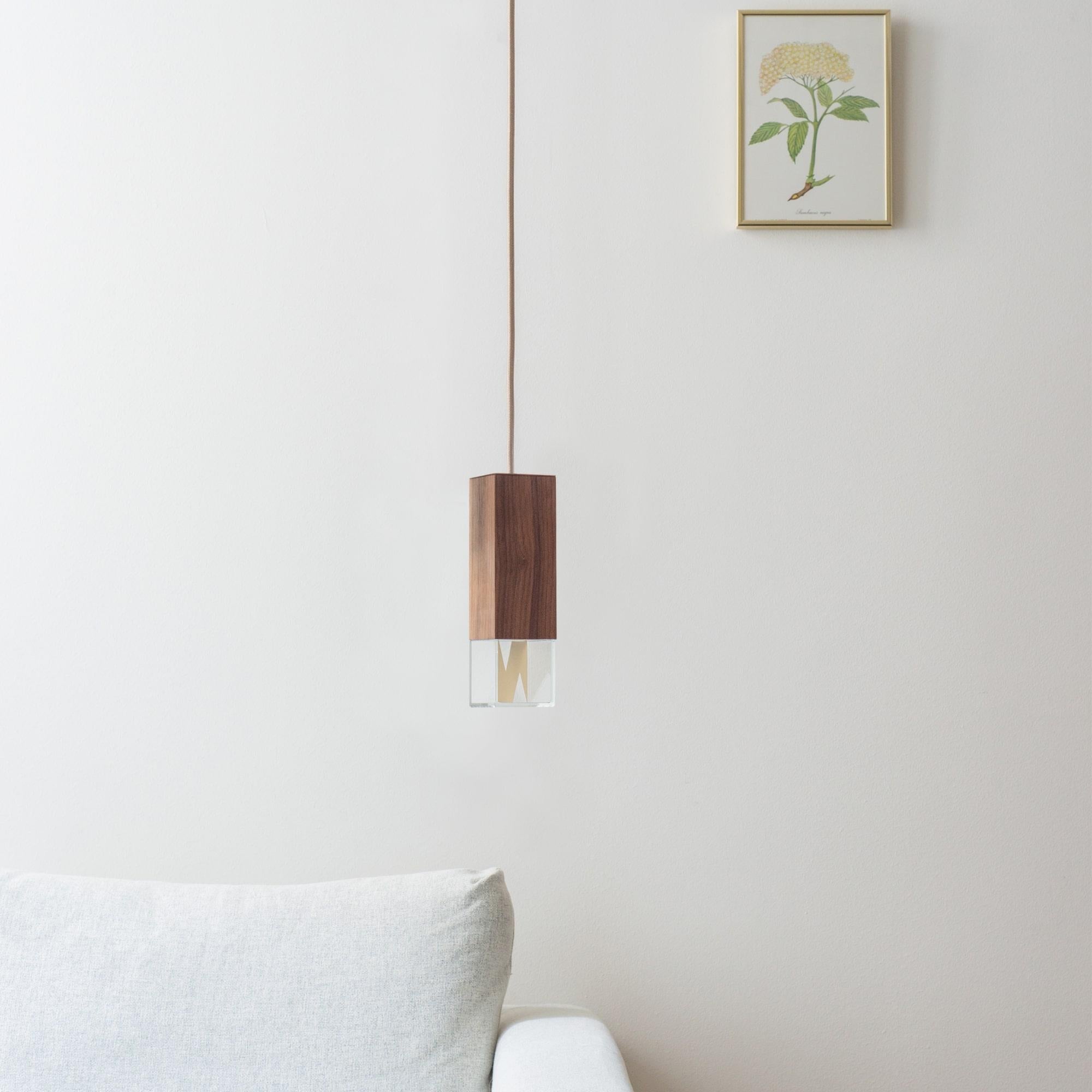 Contemporary Lamp One in Walnut by Formaminima For Sale