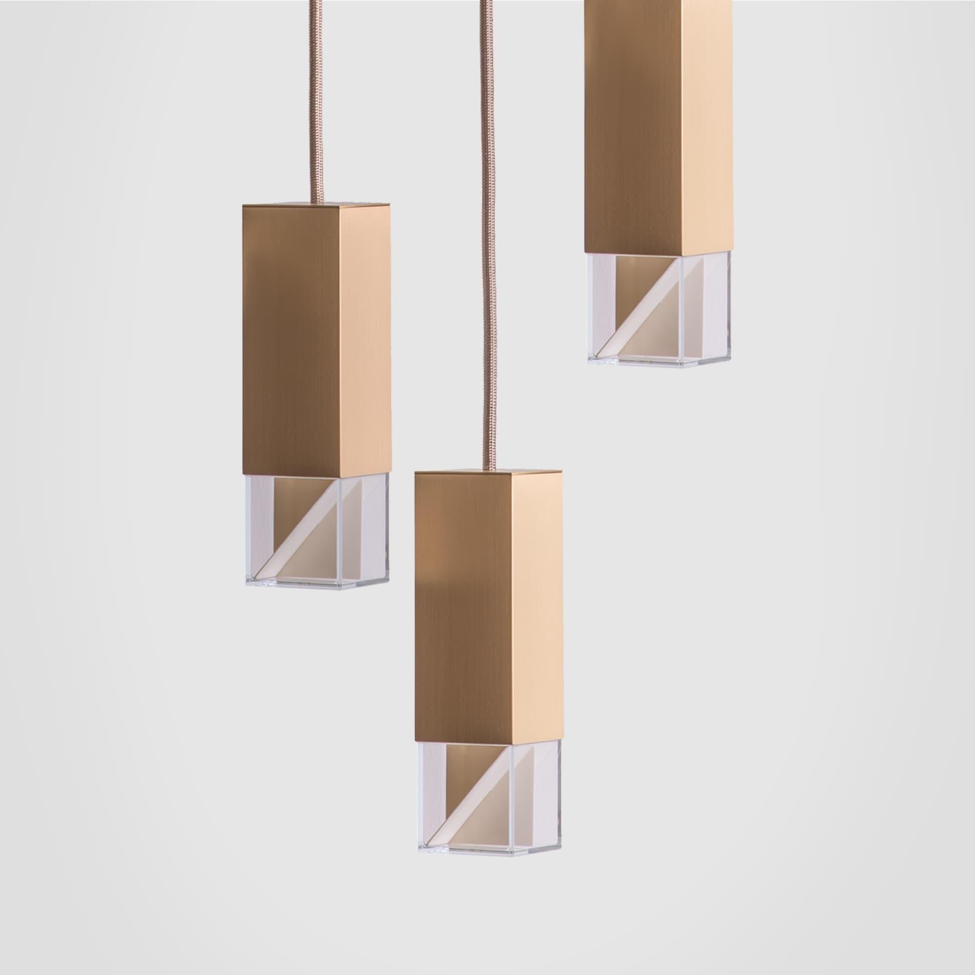 Moderno Lamp One Trio Chandelier in marmo di Formaminima in vendita