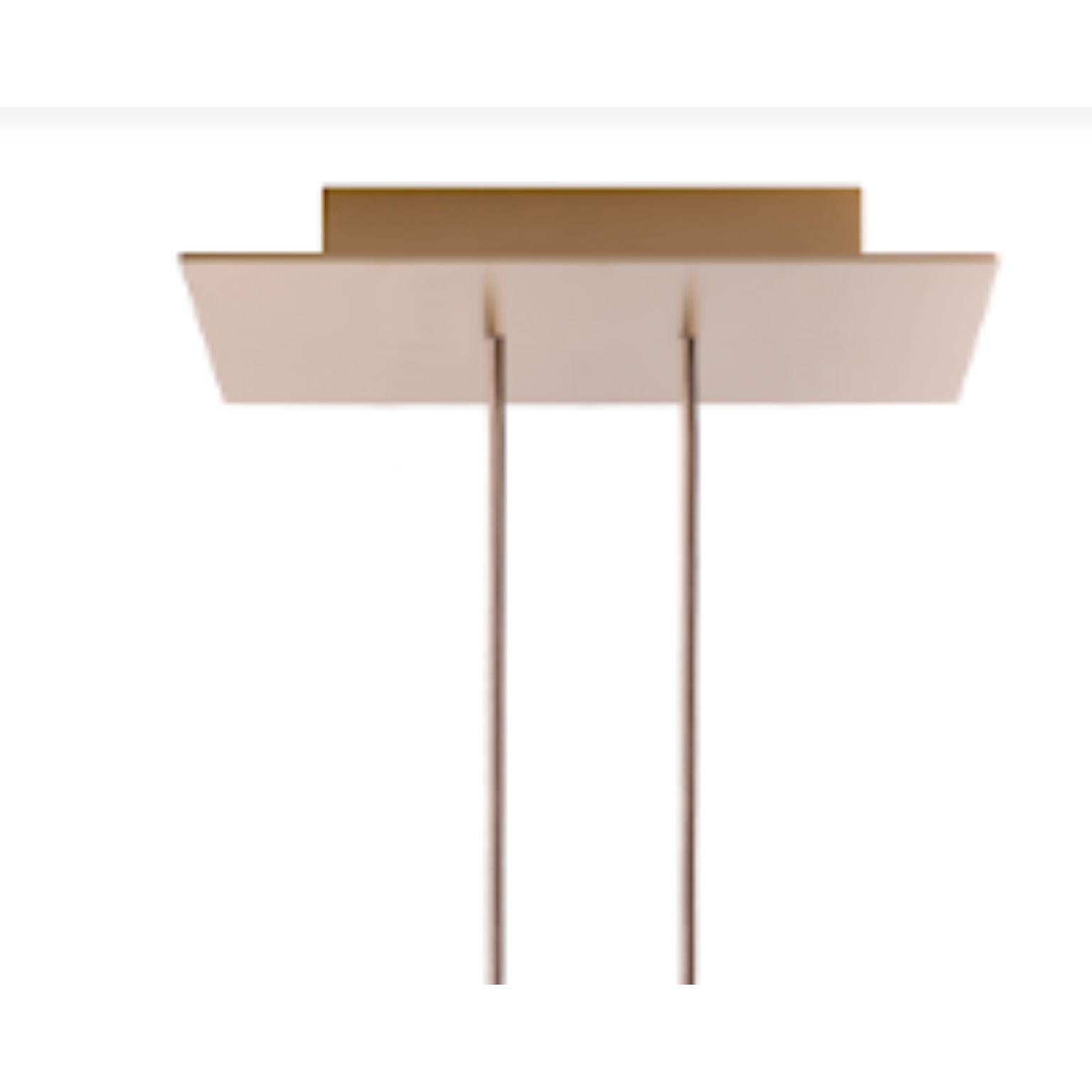 Post-Modern Lamp One Wood Duet Chandelier by Formaminima For Sale