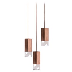 Lamp/One Wood Trio Chandelier