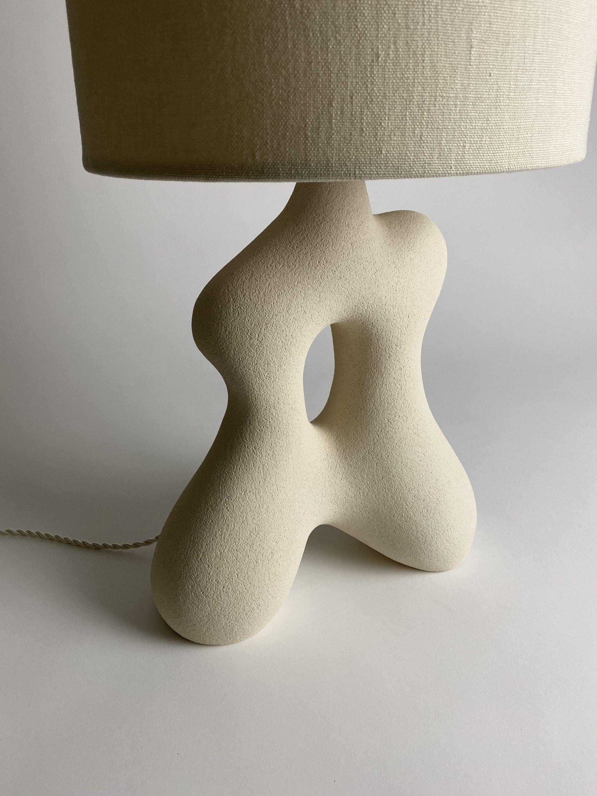 French Lamp Pauline Hand Sculpted by Hermine Bourdin