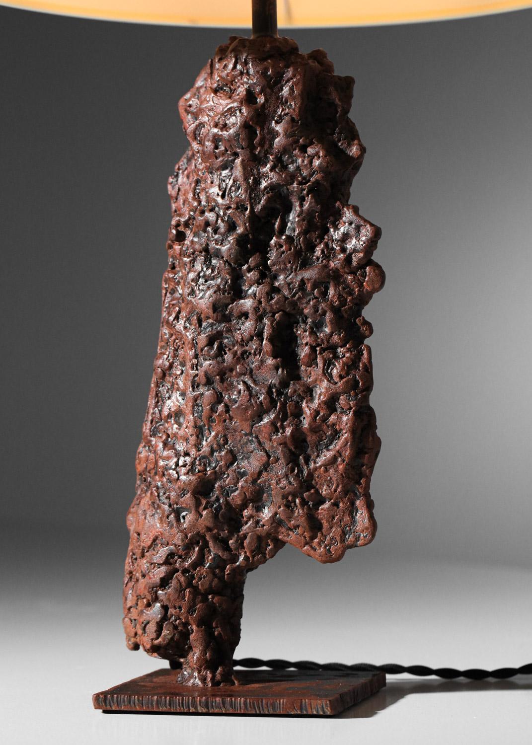 Sculpture de lampe « Magma » de l'artiste Donna en acier massif signée  en vente 5