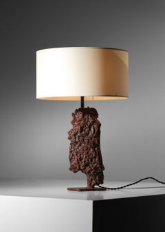 Lamp sculpture "Magma" by artist Donna in solid steel unique model signed