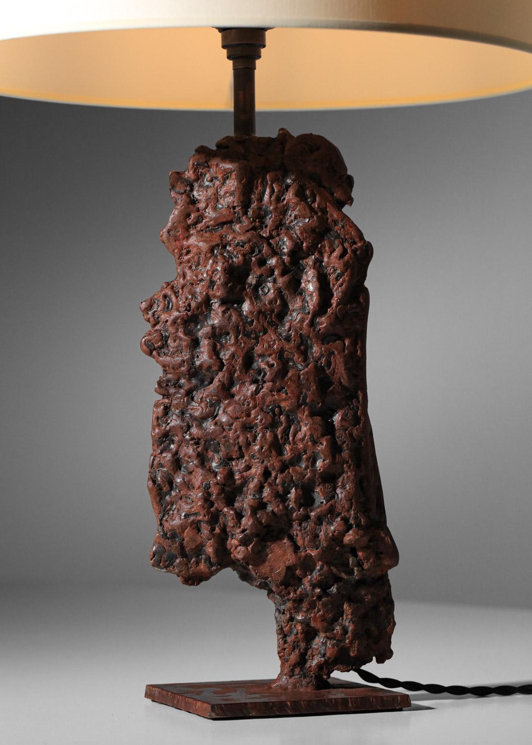 Sculpture de lampe « Magma » de l'artiste Donna en acier massif signée  en vente 1