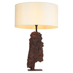 Lamp sculpture "Magma" by artist Donna in solid steel unique model signed