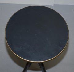 Lamp Side End Table with Ebonised Black Frames and Gold Giltwood Detailing