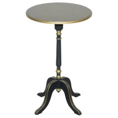 Lamp Side End Table with Ebonised Black Frames and Gold Giltwood Detailing