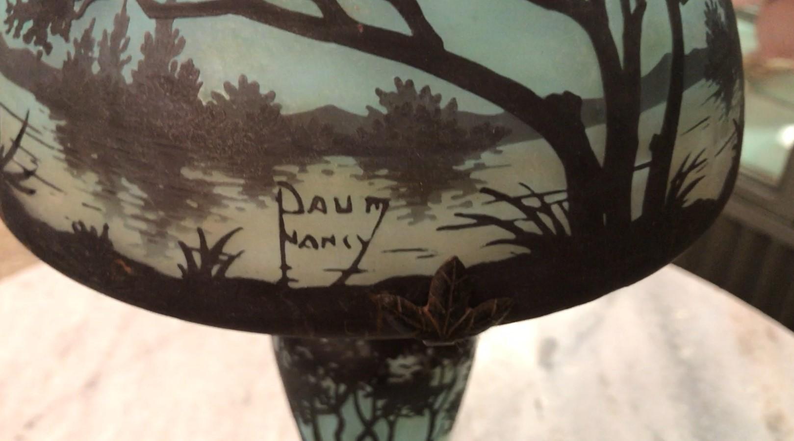 Lampe, Signature : Daum Nancy, France, Style : Jugendstil, Art Nouveau, Liberty, 1904 en vente 10