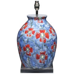 Lampe de bureau Cobridge Poppy and Ice Wildflower Vase Bleu Rouge Vert Blanc