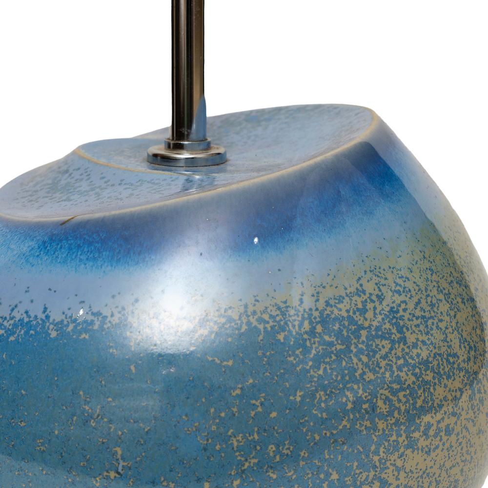 Late 20th Century Lamp Table Cobridge Stoneware Modernist Blue For Sale