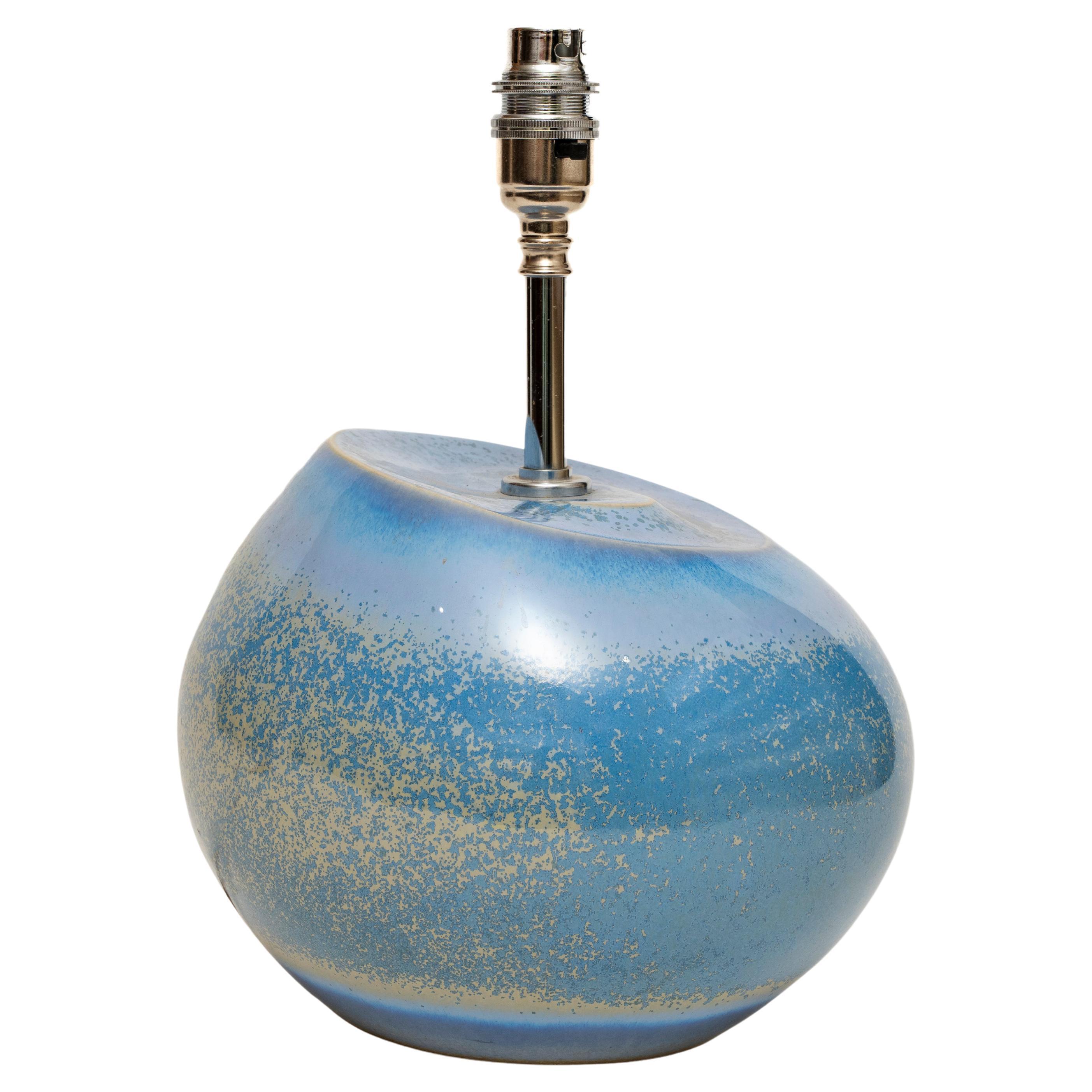 Lamp Table Cobridge Stoneware Modernist Blue For Sale