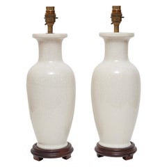 Lamp Table Pair Porcelain White