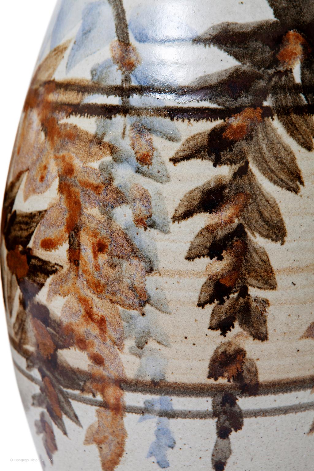 Organico moderno Lampada da tavolo Coppia di ceramiche da tavolo Foglia naturalistica Marrone Beige Blu in vendita