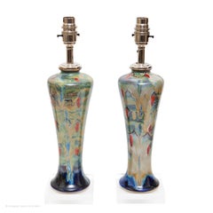 lamp table pair vase upcycled cobridge samba abstract 15 1/2" high anita harris