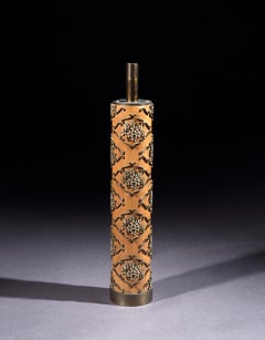 Lamp, Table, Print Roller, Wood, Brass, Victorian, Floral Print