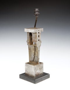 Lampada, tavolo, scultura, acciaio, espressionista astratto, circa 1950