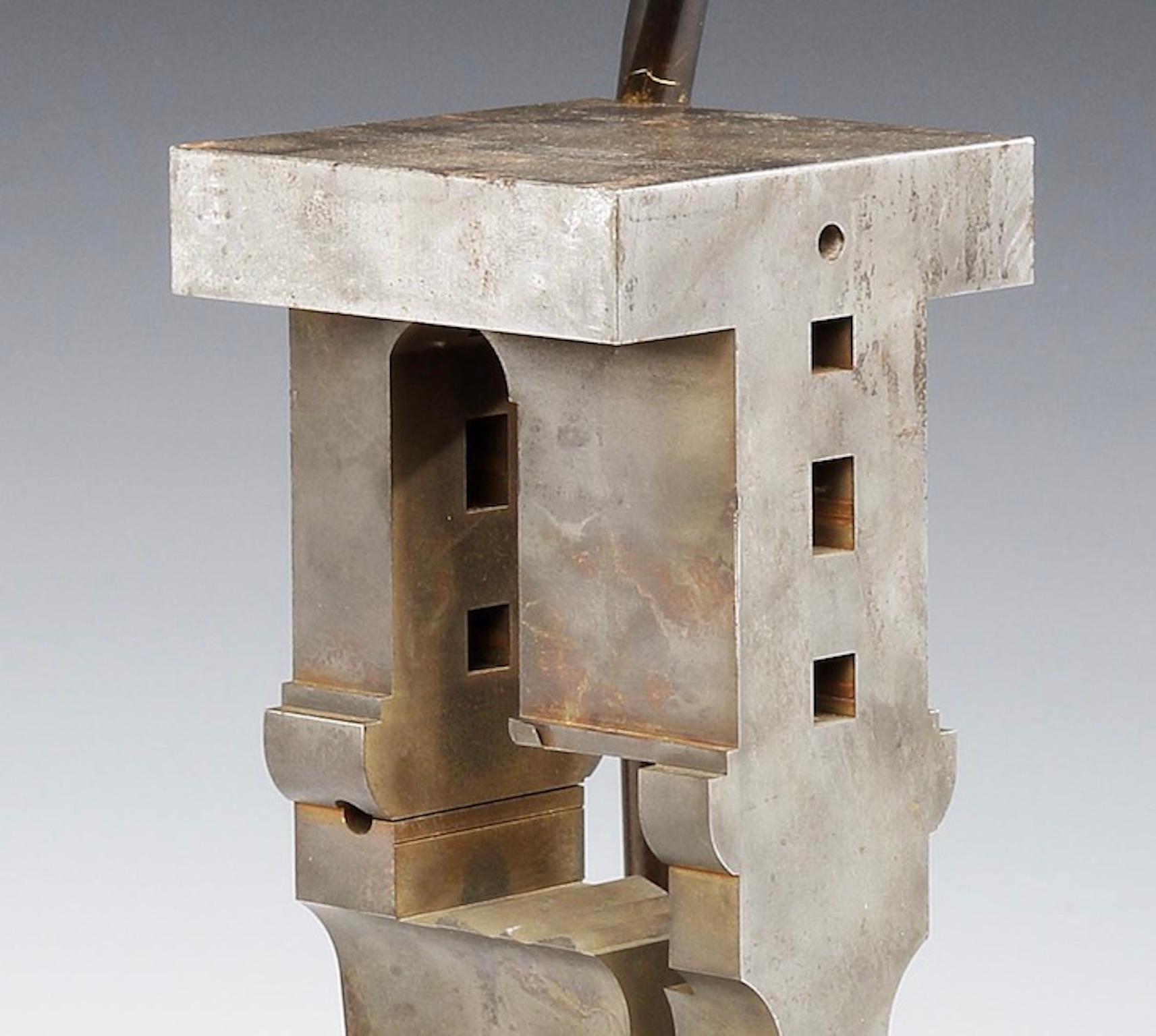 Mid-Century Modern Lampe:: Table:: Sculpture:: Acier:: Expressionniste abstrait:: circa 1950 en vente