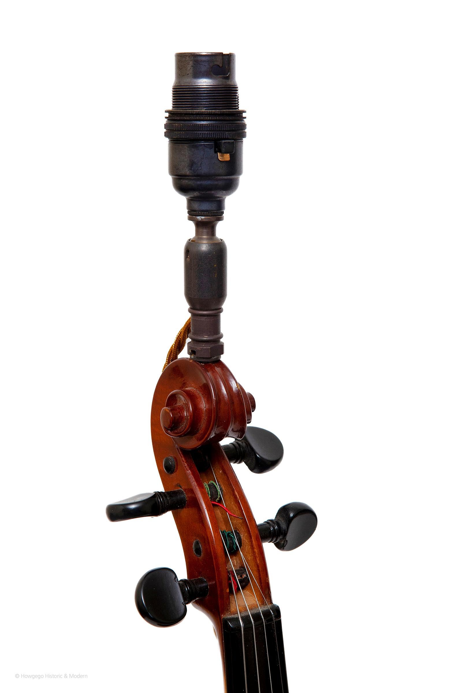 Lamp Table Violin Ebonised Rosewood Spruce In Good Condition For Sale In BUNGAY, SUFFOLK
