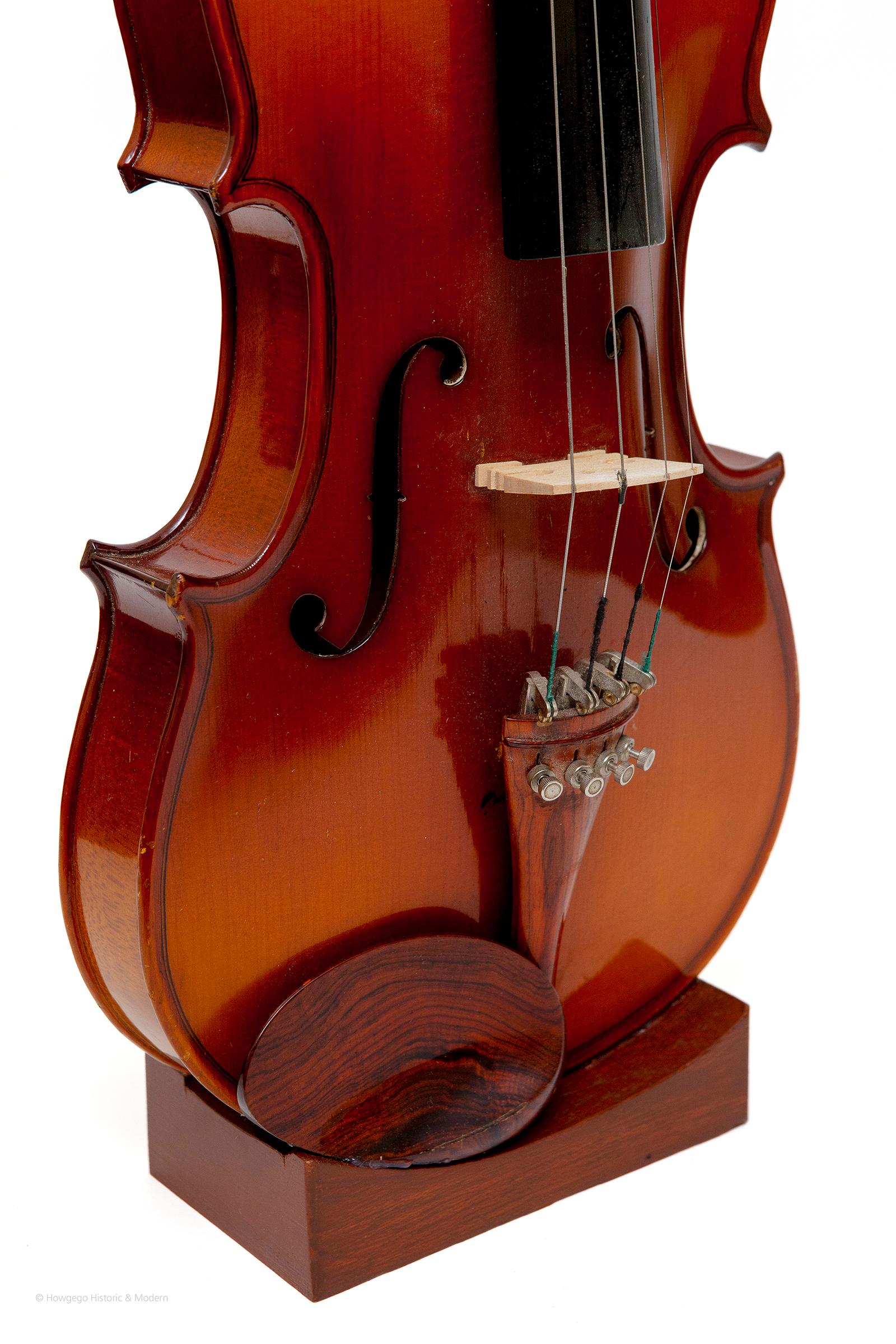 Late 20th Century Lamp Table Violin Ebonised Rosewood Spruce For Sale