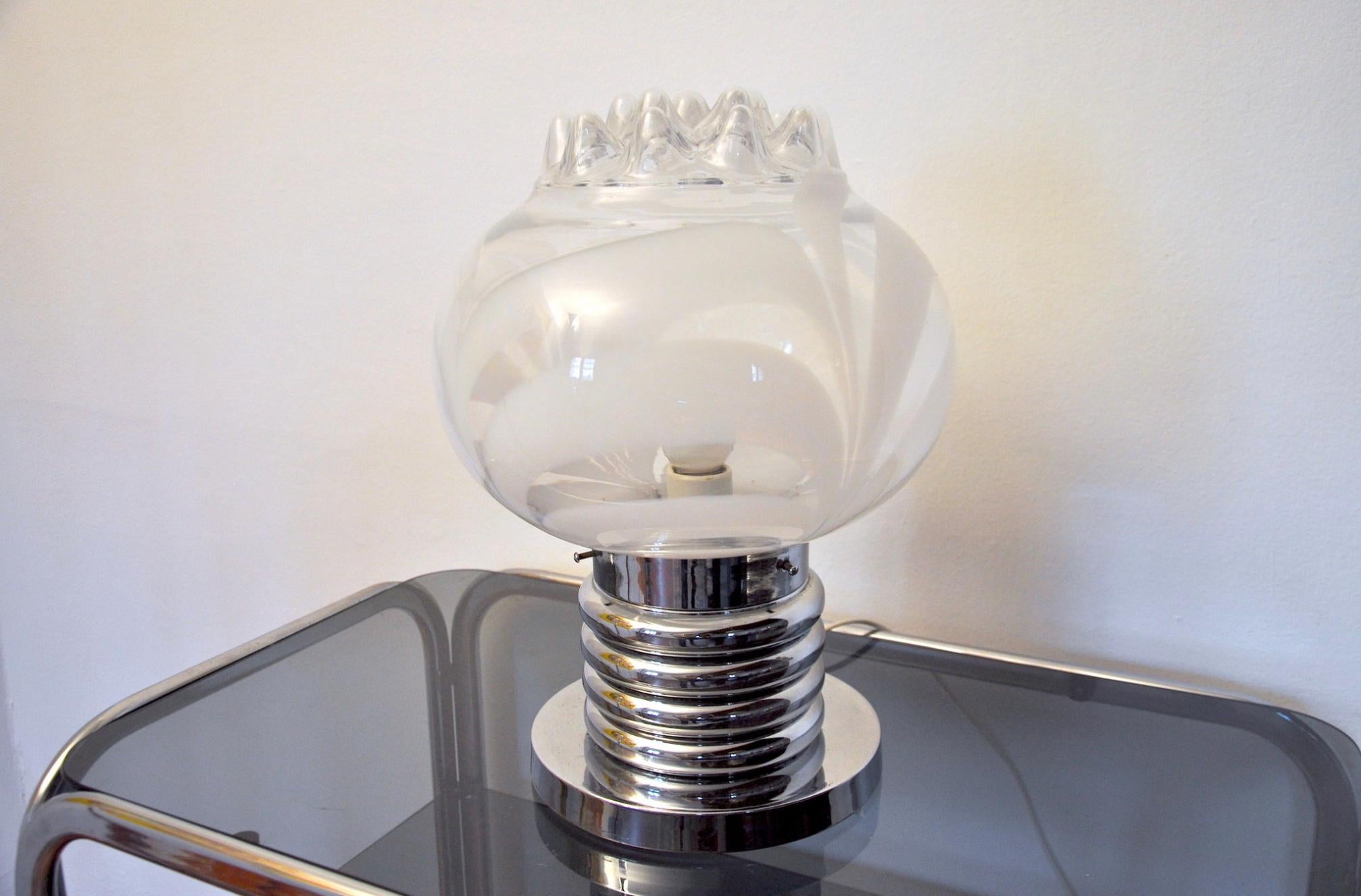 Lamp Toni Zuccheri Murano Glass Italy 1970 In Good Condition For Sale In BARCELONA, ES