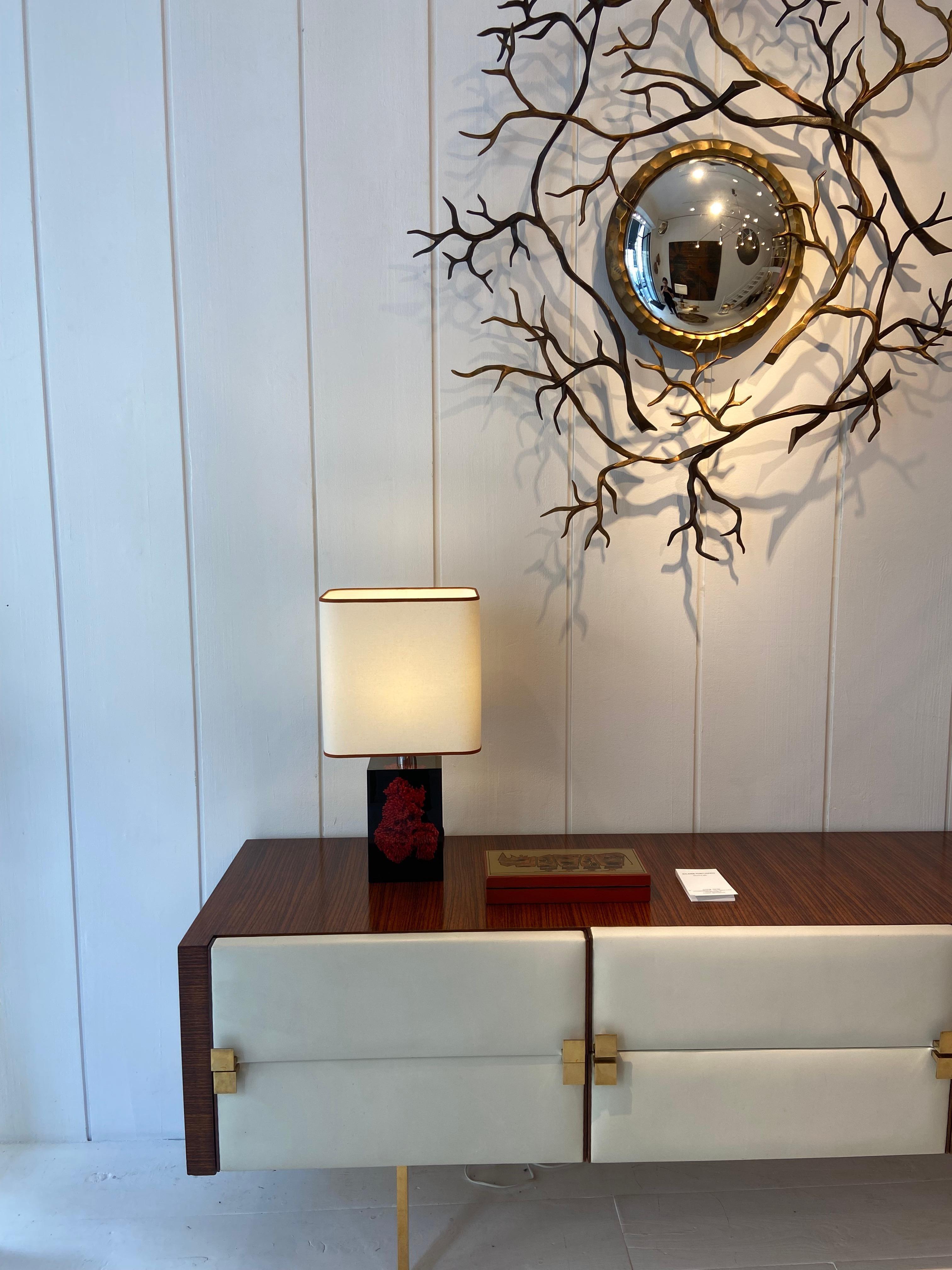 Lamp with a Coral Resin Inclusion by Pierre Giraudon For Sale 9