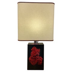 Lamp with a Coral Resin Inclusion by Pierre Giraudon