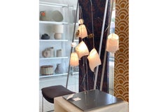 Lamp with Natural Paper Shade with Adjustable Mirrors + Black Base, Ingo Maurer
