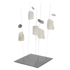 Lamp with Natural Paper Shade with Adjustable Mirrors + Black Base, Ingo Maurer