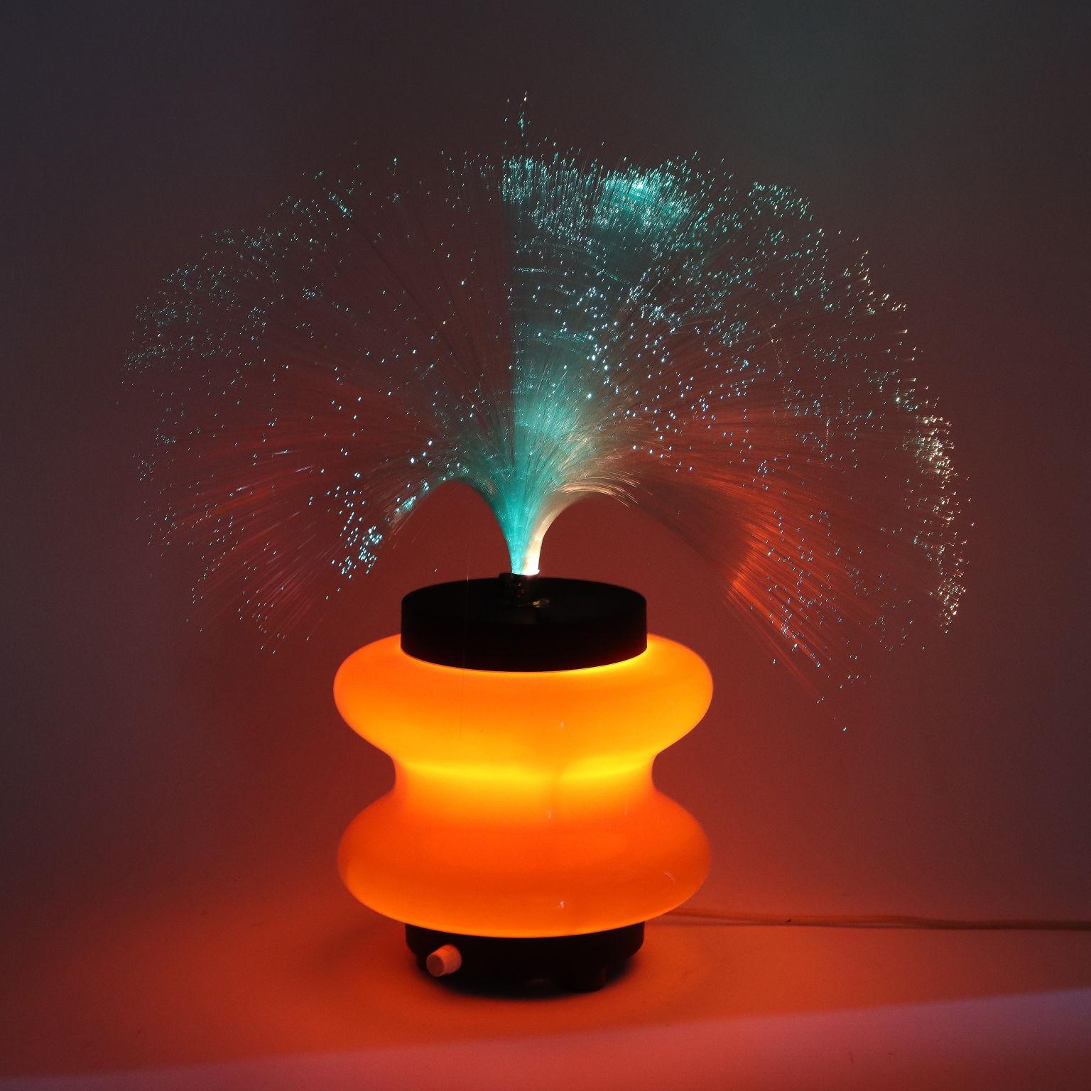 Mid-Century Modern Lamp with Optical Fibers from the 70s