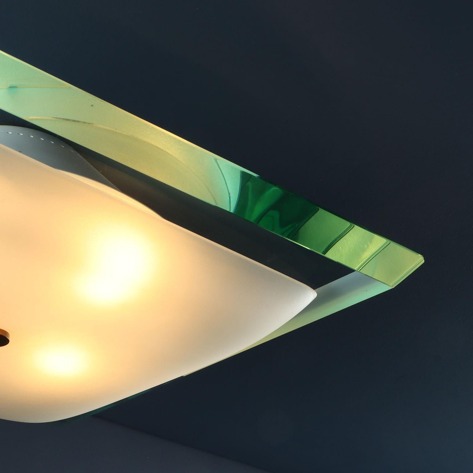 Lampe '1990' von Max Ingrand für Fontana Arte (Kristall) im Angebot
