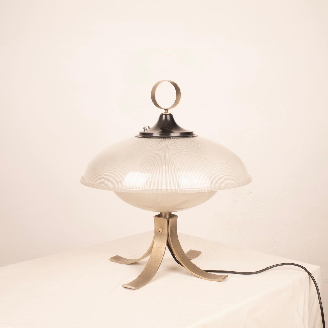 Acier Lampe '522' par Gino Sarfatti pour Arteluce en vente