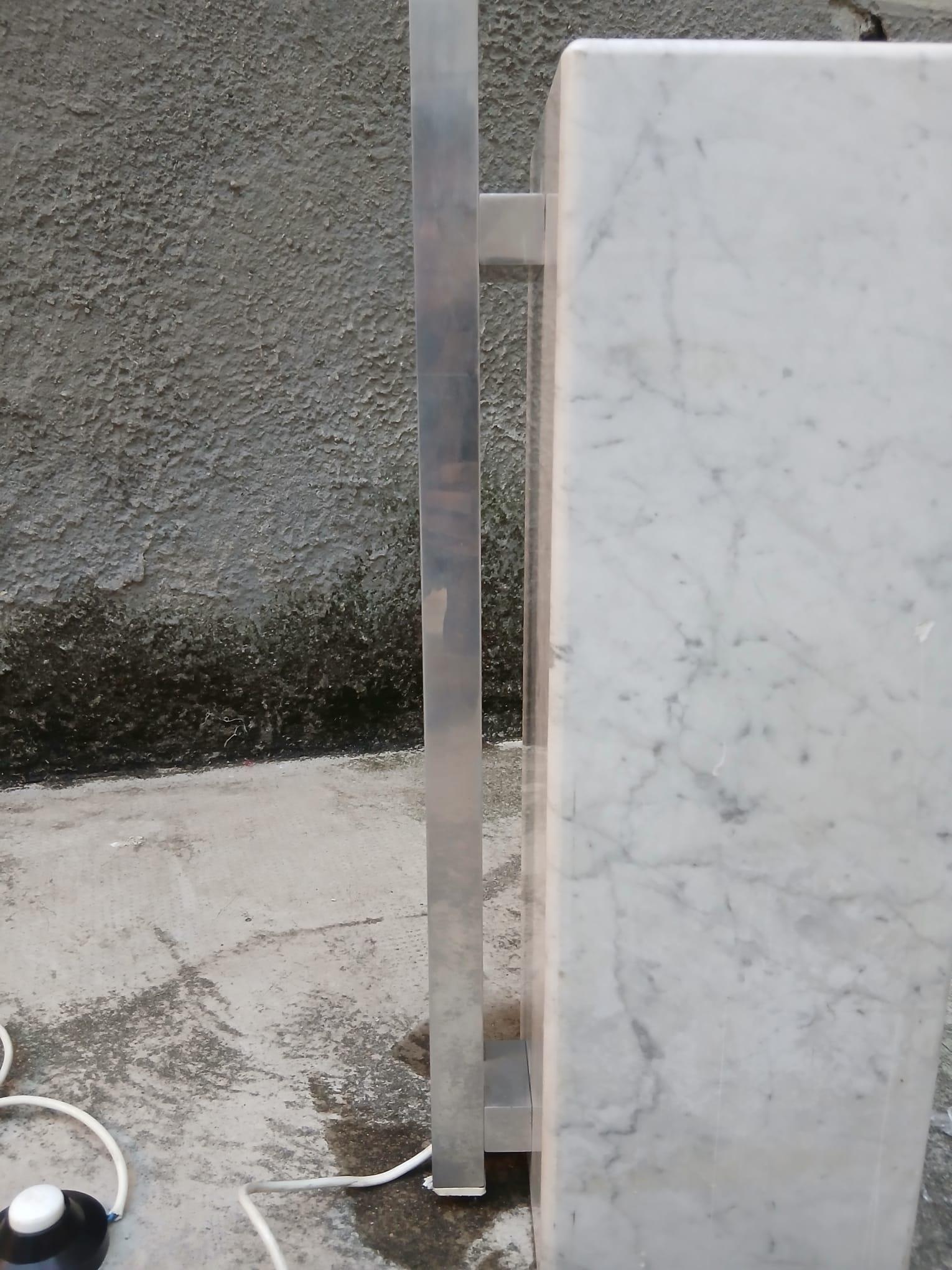 Lampe à arc extensible en métal marbré - Goffredo Reggiani - Italie - années 1970 en vente 6