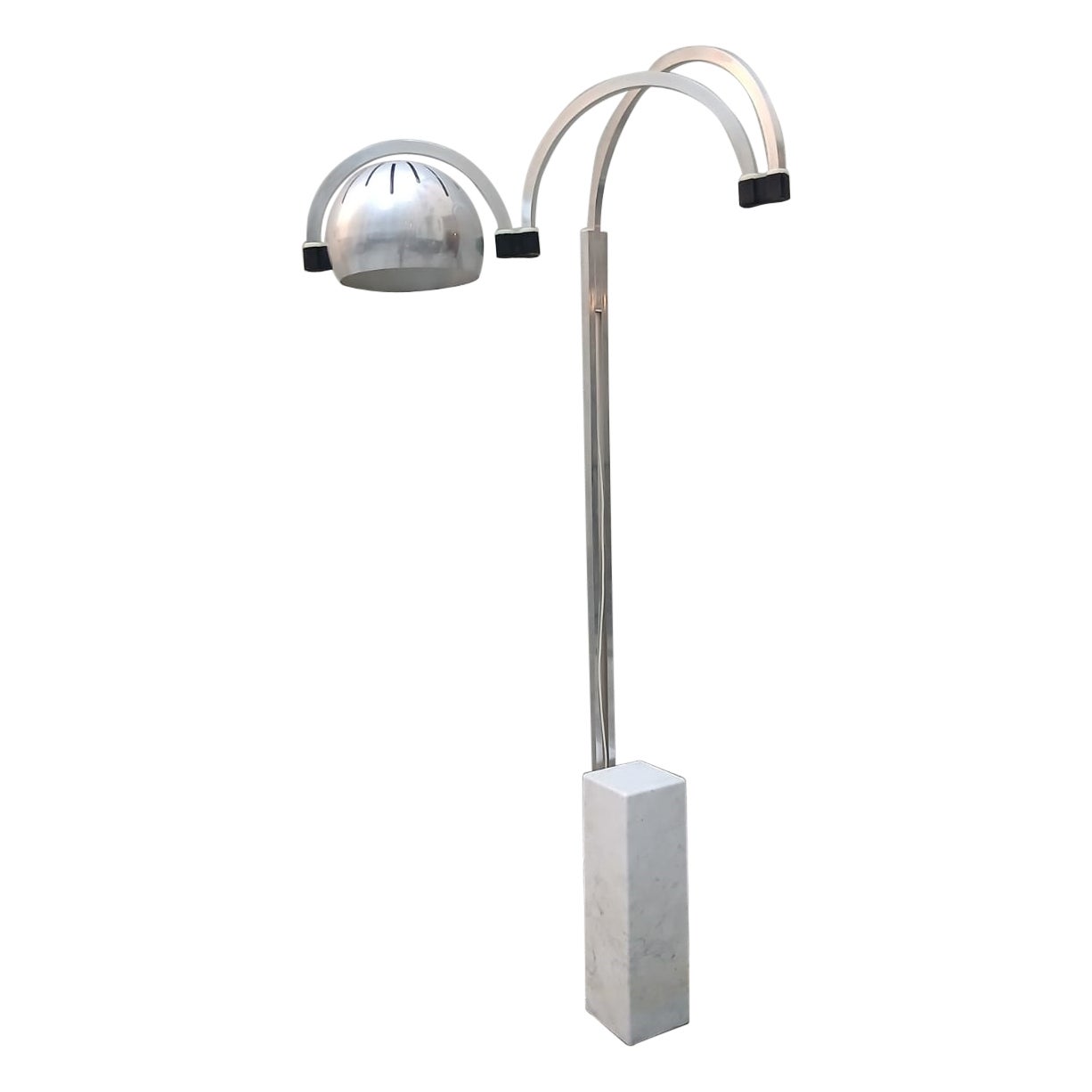 Lampe à arc extensible en métal marbré - Goffredo Reggiani - Italie - années 1970 en vente