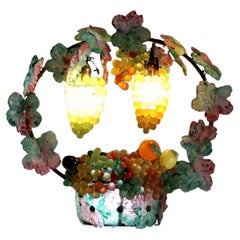 Lampada a cesto di frutta in vetro Venezia, fine XIX Secolo