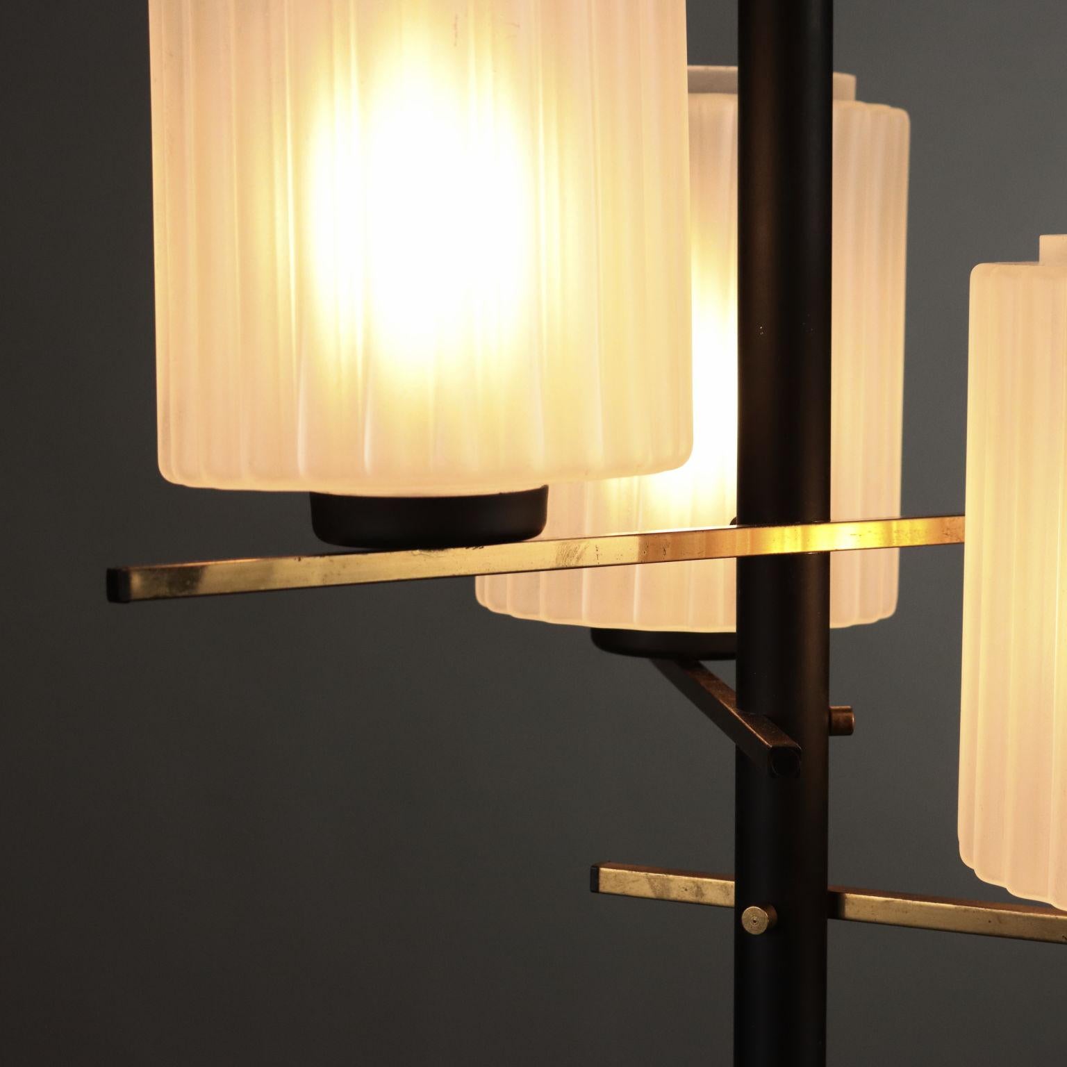 Italian Lampada a soffitto a tre bracci Anni 50-60 in vendita