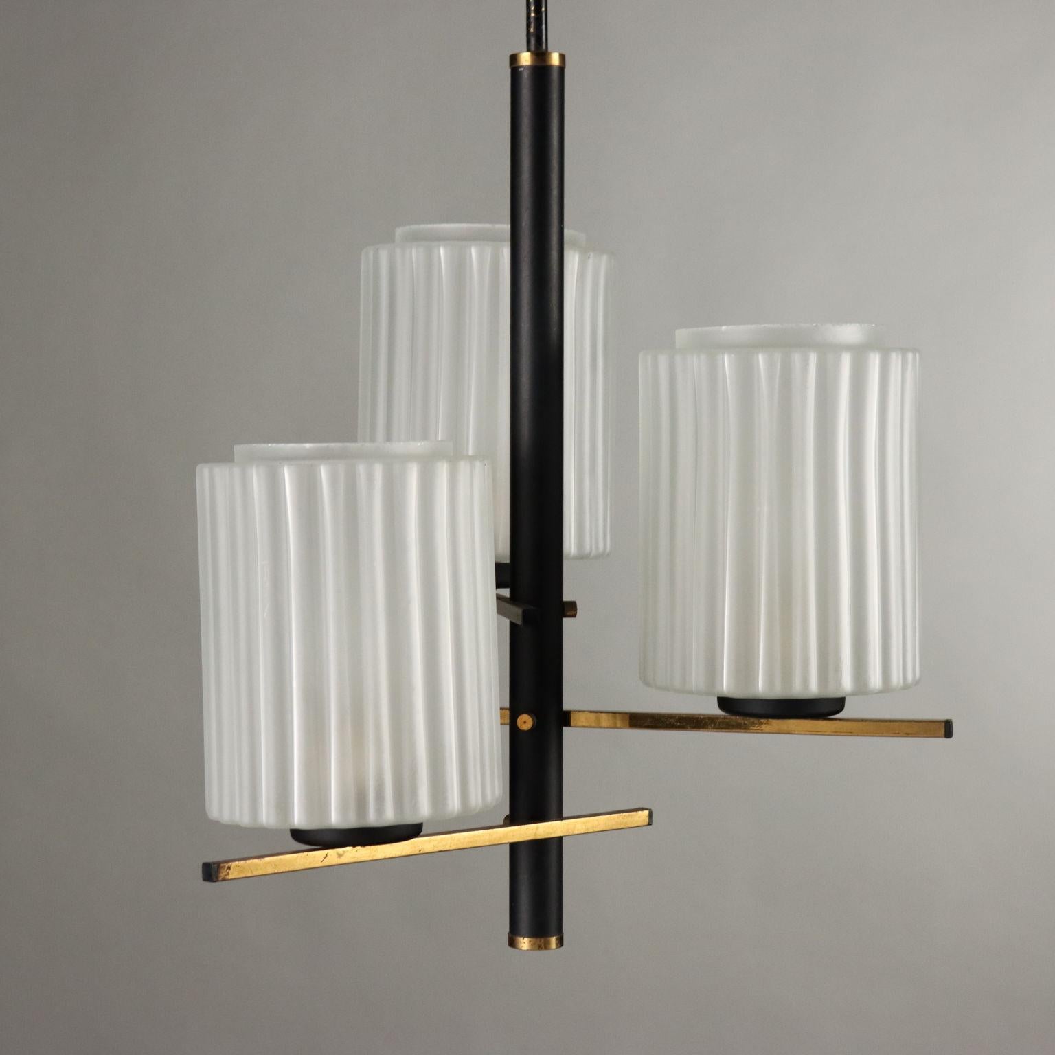 Mid-20th Century Lampada a soffitto a tre bracci Anni 50-60 in vendita