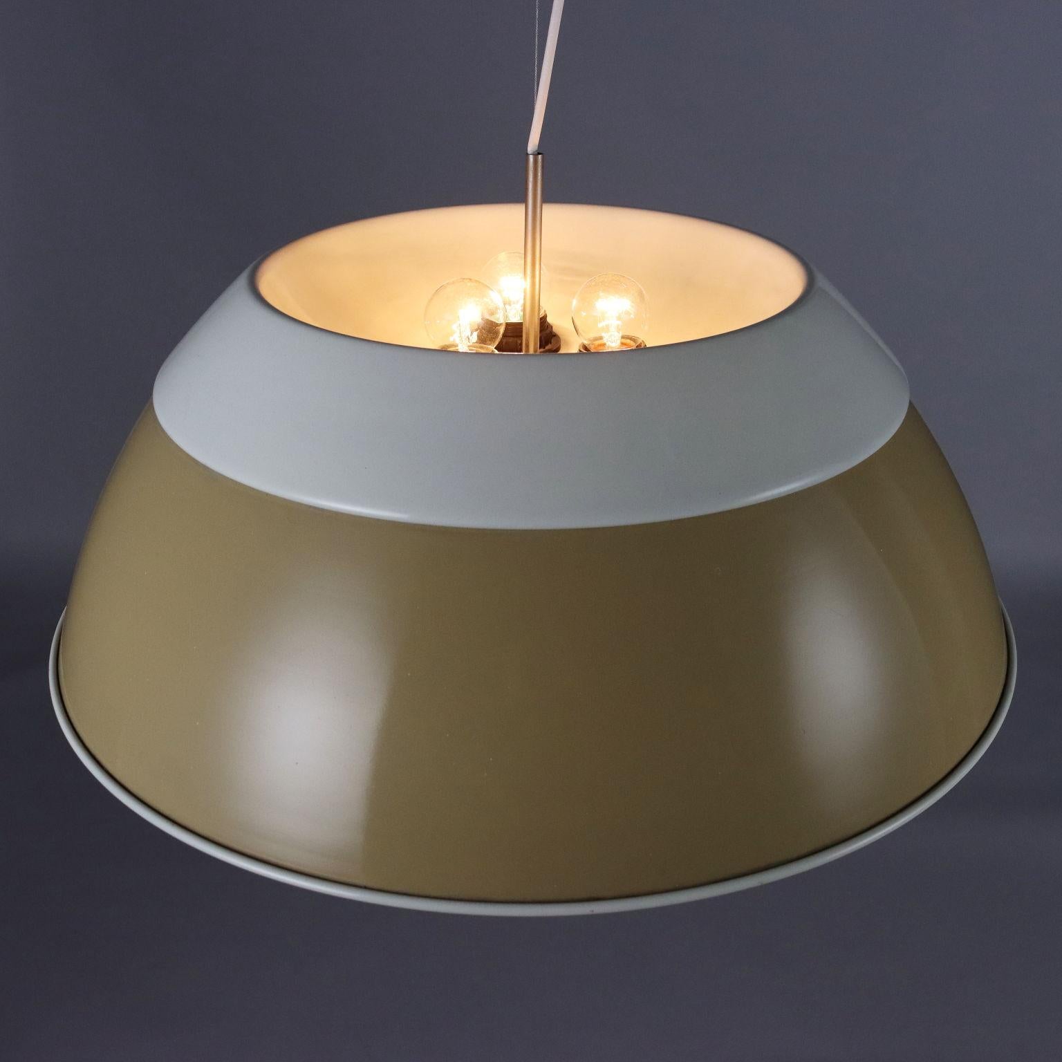 Enameled 60s Ceiling Lamp For Sale
