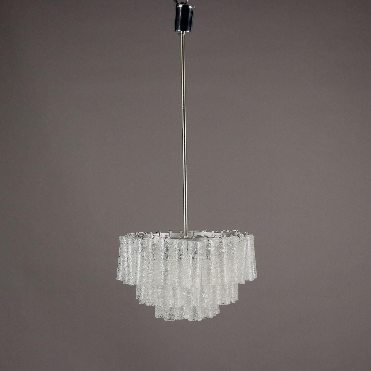 Lampada a Soffitto con Pendenti in Vetro, Anni 60 in vendita 2