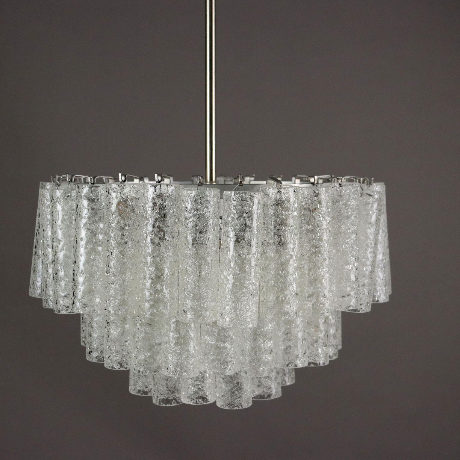 Lampada a Soffitto con Pendenti in Vetro, Anni 60 in vendita 3