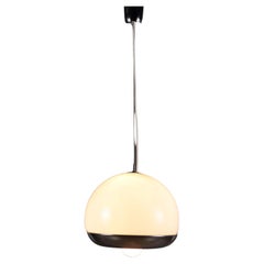1970s Ceiling Lamp with White Glass