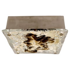 Plafonnier en verre soufflé, années 1970