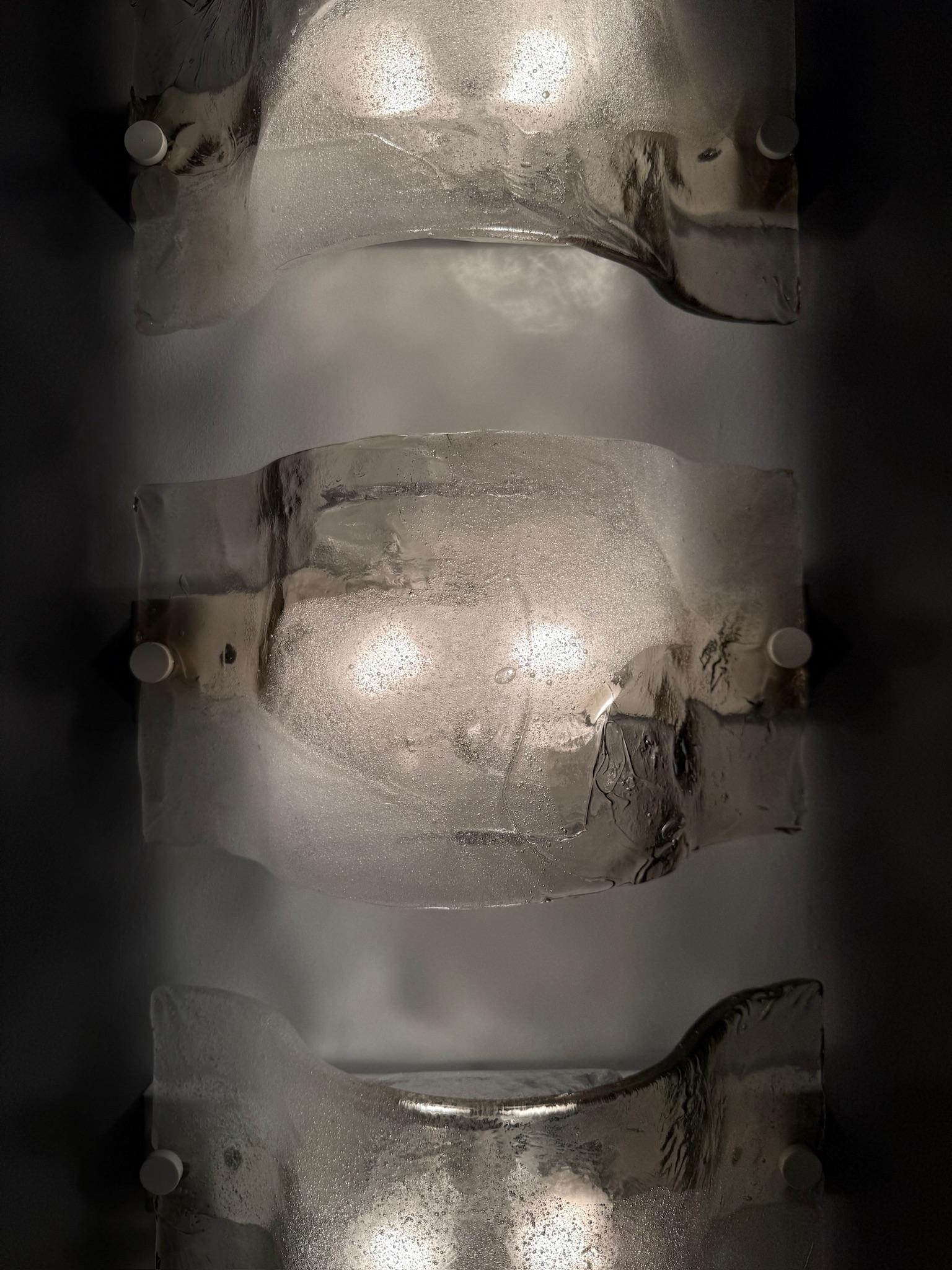 Lampada a soffitto/parete in vetro di Murano, design di Carlo Nason per Mazzega in vendita 5
