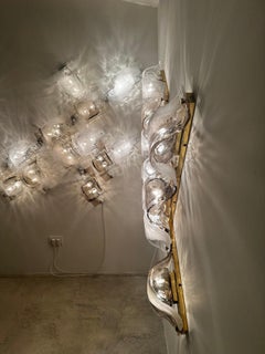 Murano glass ceiling/wall lamp, design by Carlo Nason for Mazzega