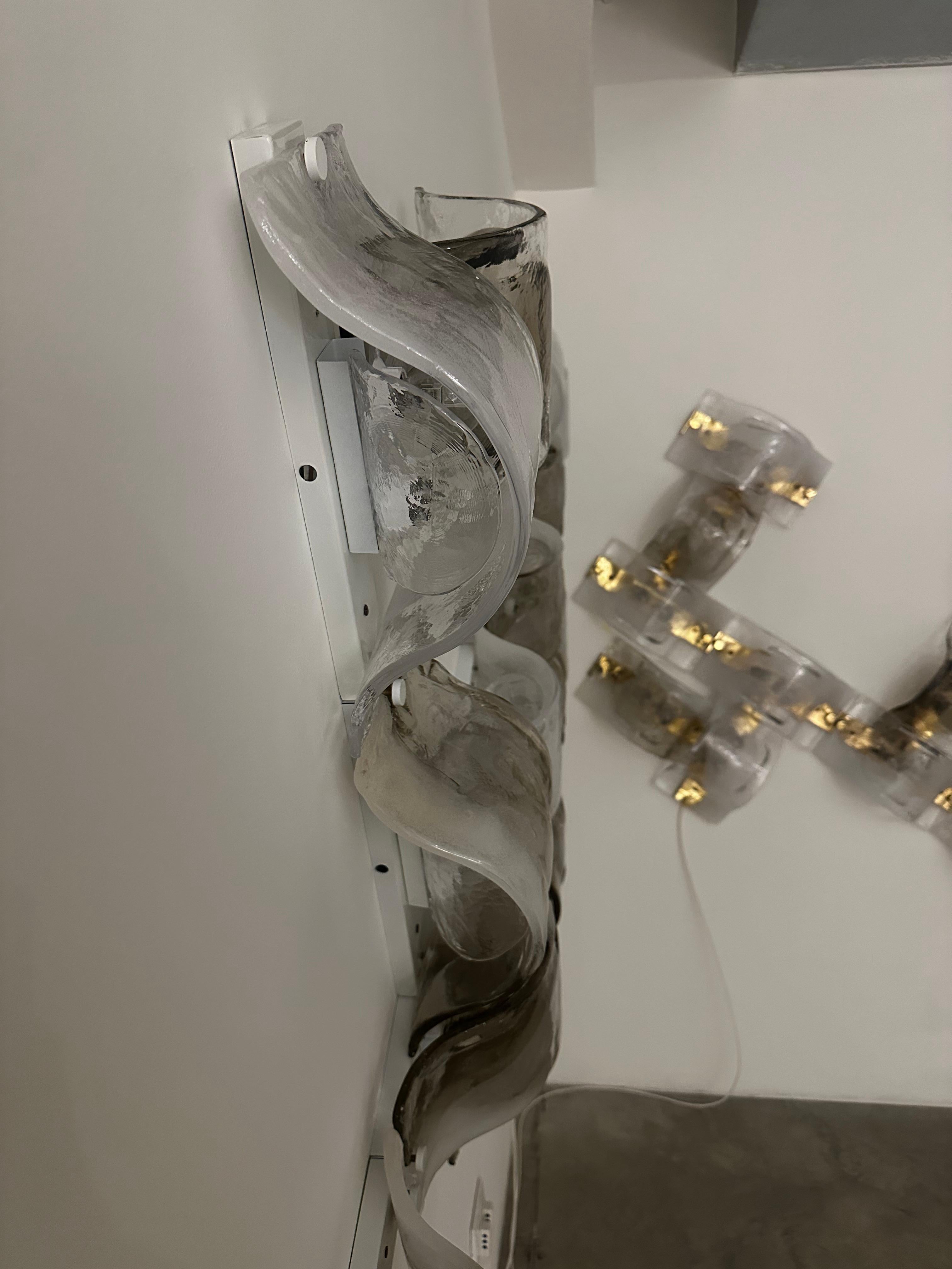 Lampada a soffitto/parete in vetro di Murano, design di Carlo Nason per Mazzega in vendita 1